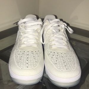 White Flynet Air Force ones